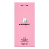 Trendy Retro Girly Roze Desserts Bakkerij Prijslij Reclamekaart (Achterkant)