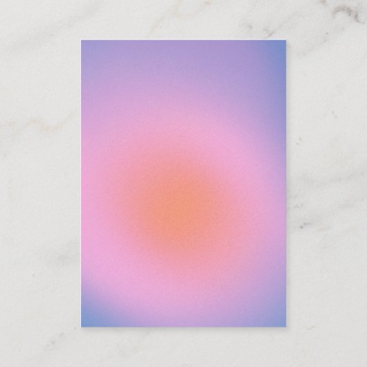 Trendy Retro Gradiënt Roze en Paarse Mal RSVP Informatiekaartje (Achterkant)
