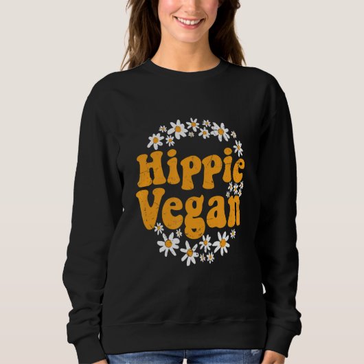 Trendy Retro Hippie Vegan Healthy Plant Based Trui (Voorkant)