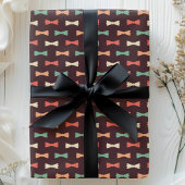 Trendy Retro Hipster Bow Stropdassen Pattern Cadeaupapier