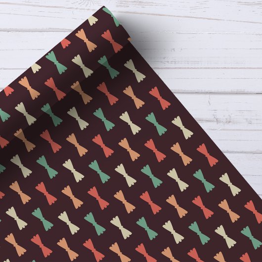 Trendy Retro Hipster Bow Stropdassen Pattern Cadeaupapier