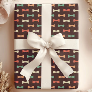 Trendy Retro Hipster Vlinderdas Patronen Cadeaupapier