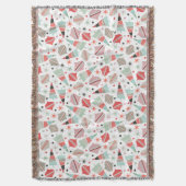 Trendy Retro kerstboom en Ornamenten Pattern Deken (Voorkant Verticaal)