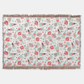 Trendy Retro kerstboom en Ornamenten Pattern Deken (Voorkant)