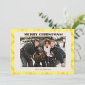 Trendy Retro Mid Modern Geometrisch Kerstfeest Feestdagenkaart (Staand voorkant)