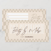Trendy Retro Pastel Beige Salon Cadeaubon (Voorkant / Achterkant)