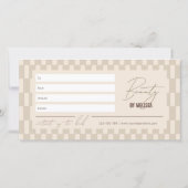 Trendy Retro Pastel Beige Salon Cadeaubon (Achterkant)