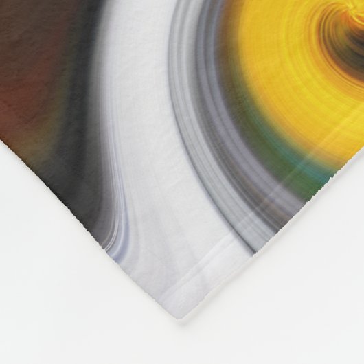 Trendy retro patroon in geel, blauw, bruin, wit fleece deken (Hoek)