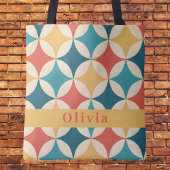 Trendy retro  patroonmonogram tote bag