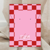 Trendy Retro Pink & Red Jewelry Label Display