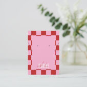 Trendy Retro Pink & Red Jewelry Label Display (Staand voorkant)