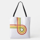Trendy Retro Rainbow Stripes Tas (Achterkant)