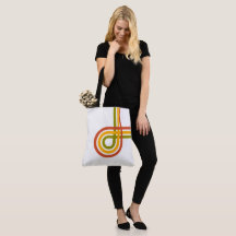 Trendy Retro Rainbow Stripes Tas