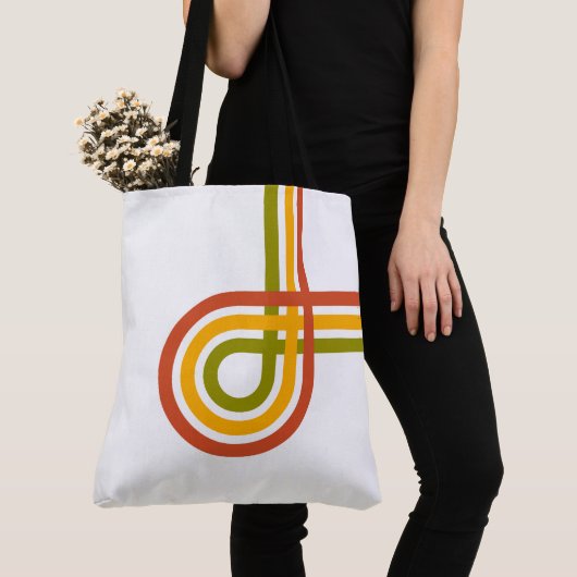 Trendy Retro Rainbow Stripes Tas (Dichtbij)