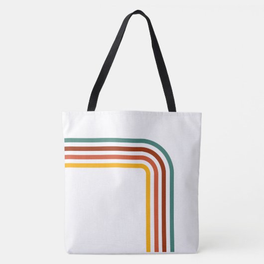 Trendy Retro Rainbow Stripes Tas (Voorkant)
