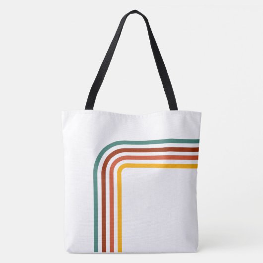Trendy Retro Rainbow Stripes Tas (Achterkant)