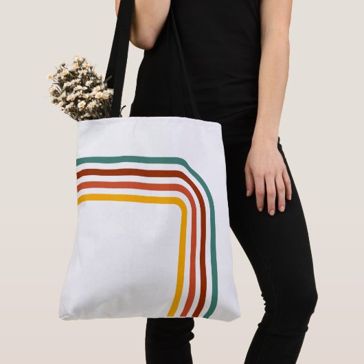 Trendy Retro Rainbow Stripes Tas (Dichtbij)