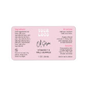 Trendy Retro Roze 1 OZ 30ml druppelfles Etiket (Voorkant)