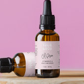 Trendy Retro Roze 1 OZ 30ml druppelfles Etiket