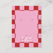 Trendy Retro Roze & Rode Sieraden Label Display (Voorkant)
