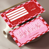 Trendy Retro Roze & Rode Spa Salon Cadeaubon