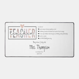 Trendy Retro School Teacher Appreciation Bedankt Bureaumat