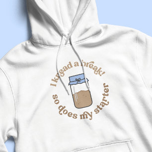Trendy Retro Sourdough Starter Bakkerij Funny Hood Hoodie