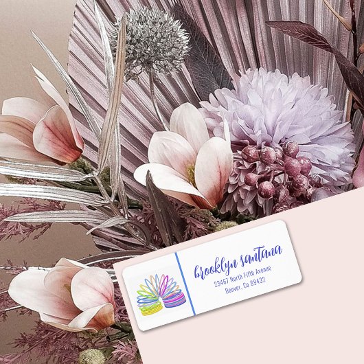 Trendy Retro Spring Speelgoed Retouradres Etiket