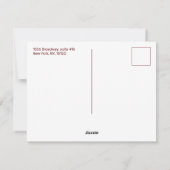 Trendy Retro stijl rood HO-HO-HO Feestdagenkaart (Achterkant)