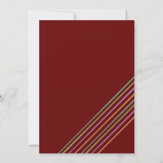 Trendy Retro stijl rood HO-HO-HO Kaart (Achterkant)