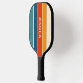 Trendy Retro Striped Personal Pickleball Paddle (Links)