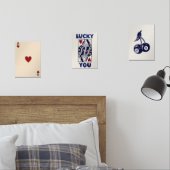 Trendy Retro Wall Art Set, Lucky You Poster Muurkunst Sets (Slaapkamer)
