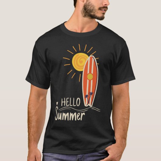 Trendy Retro Zomer Vibes T-shirt (Voorkant)