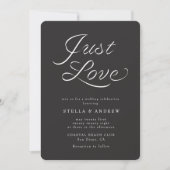 Trendy Ribbon Elegant Script Wedding Invitation Kaart (Voorkant)
