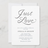 Trendy Ribbon Elegant Script Wedding Invitation Kaart (Voorkant)