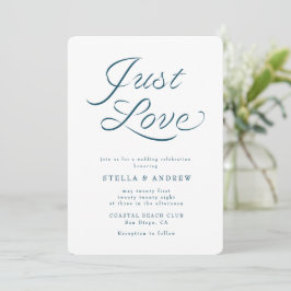 Trendy Ribbon Elegant Script Wedding Invitation Kaart