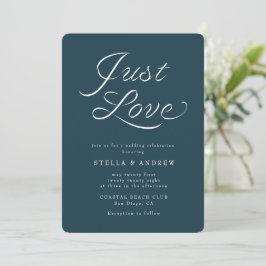 Trendy Ribbon Elegant Script Wedding Invitation Kaart
