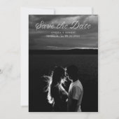 Trendy Ribbon Script Save the Date Card (Voorkant)