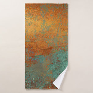 Trendy Rich Copper Patina Metallic Bad Handdoek