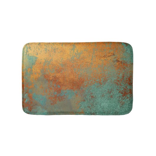 Trendy Rich Copper Patina Metallic Badmat (Voorkant)