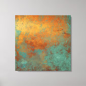 Trendy Rich Copper Patina Metallic Canvas Afdruk (Voorkant)