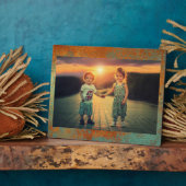 Trendy Rich Copper Patina Metallic Fotoplaat (Zijkant)