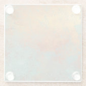 Trendy Rich Copper Patina Metallic Glazen Onderzetter (Achterkant)