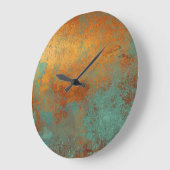 Trendy Rich Copper Patina Metallic Grote Klok (Hoek)