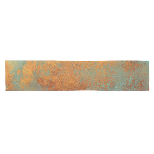 Trendy Rich Copper Patina Metallic Korte Tafelloper (Horizontaal)