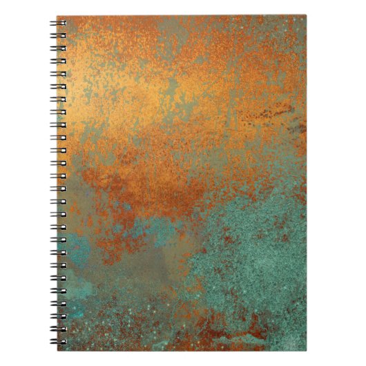 Trendy Rich Copper Patina Metallic Notitieboek (Voorkant)