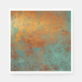 Trendy Rich Copper Patina Metallic Servet (Voorkant)