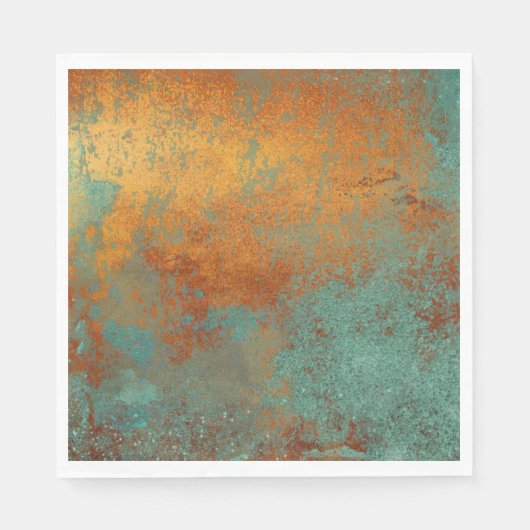 Trendy Rich Copper Patina Metallic Servet (Voorkant)