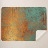 Trendy Rich Copper Patina Metallic Sherpa Deken (Voorkant (horizontaal))