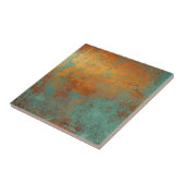 Trendy Rich Copper Patina Metallic Tegeltje (Zijkant)